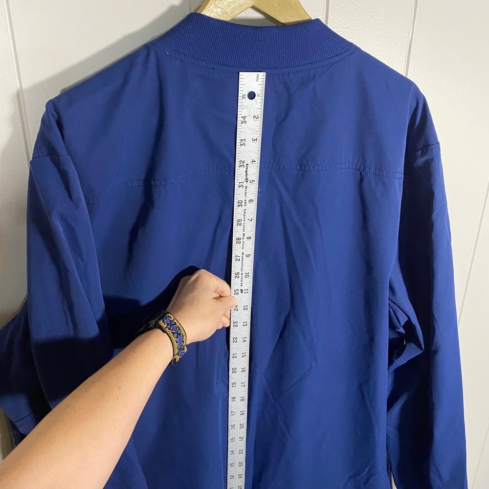 Medelita Element Scrub Jacket Blue XXL Full Zip Ribbed Collar Cuffs - Picture 15 of 16
